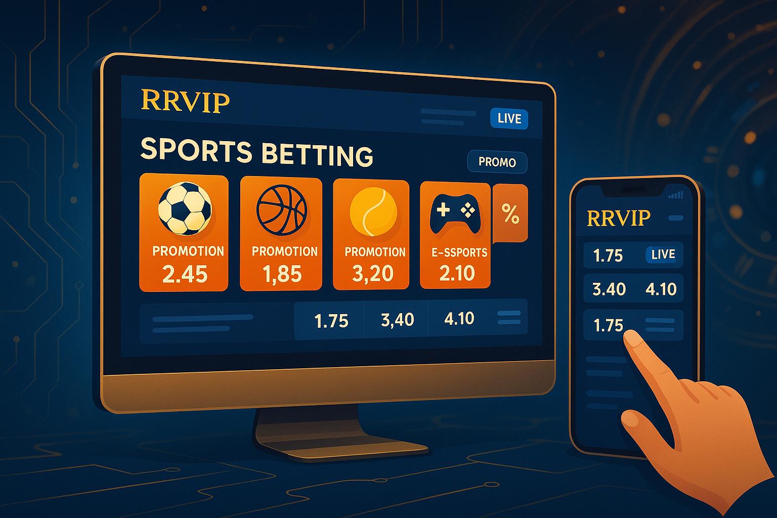 Apostas esportivas no cassino online RRVIP