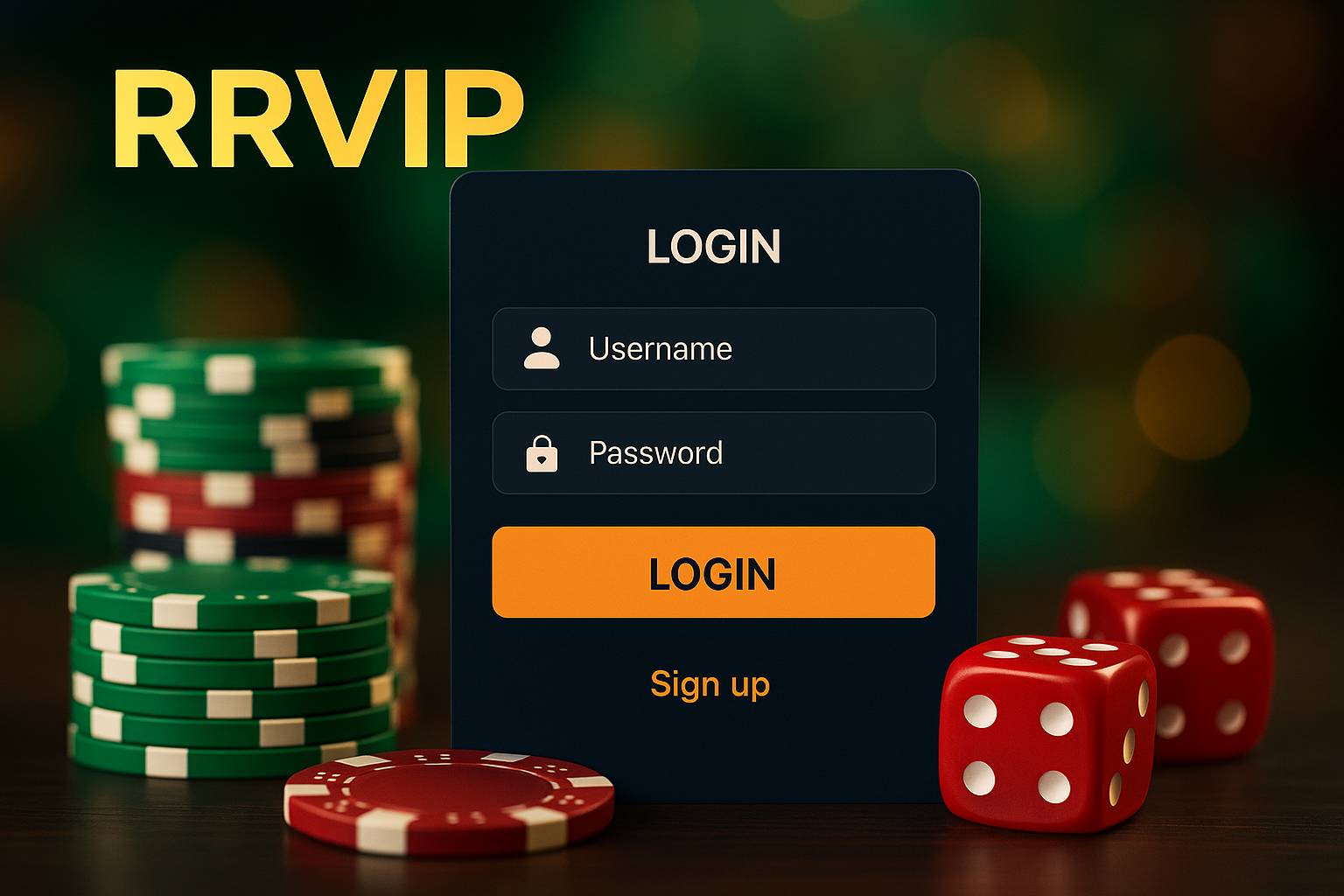 Login no Cassino RRVIP